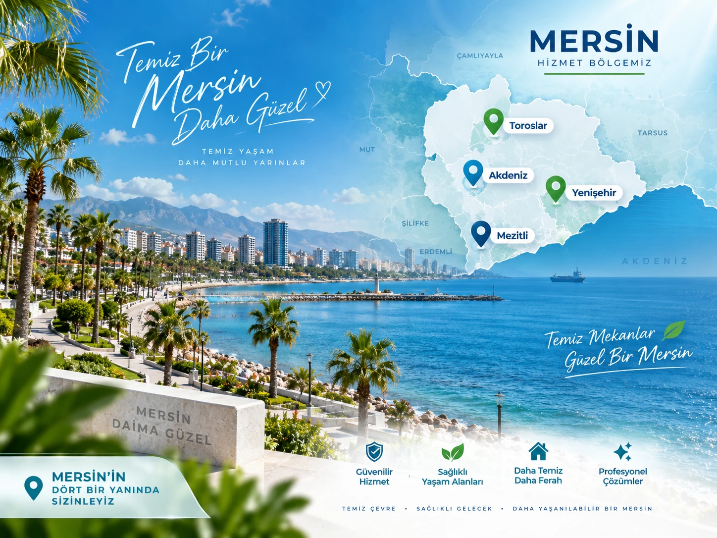 Mersin hizmet bölgeleri haritası